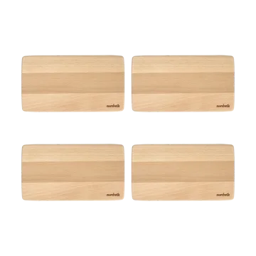 Nordwik smørbrødbrikke bøk 4-pk - 20x11x0,8cm - Nordwik