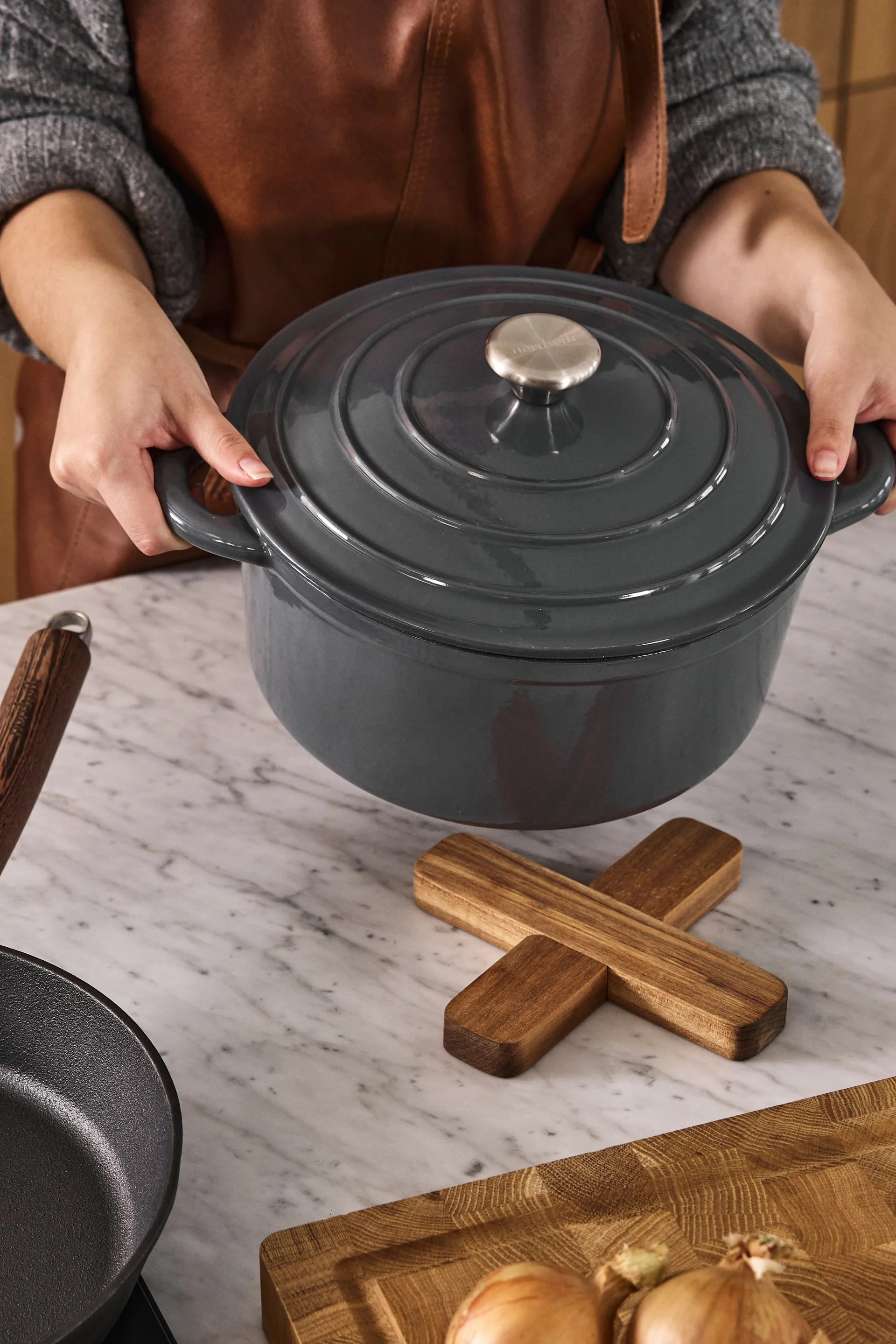 Nordwik støpejernsgryte rund 5 l, Grå Nordwik