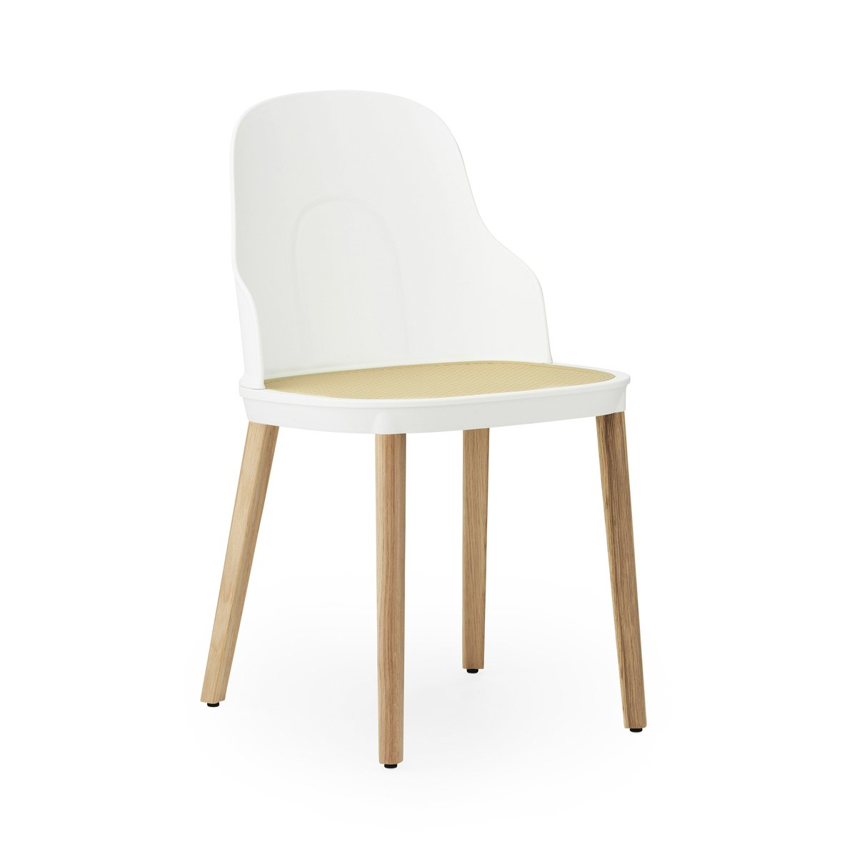 Normann Copenhagen Allez molded wicker stol Hvit-eik
