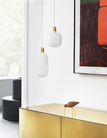 Amp lampe liten - Hvit-messing - Normann Copenhagen