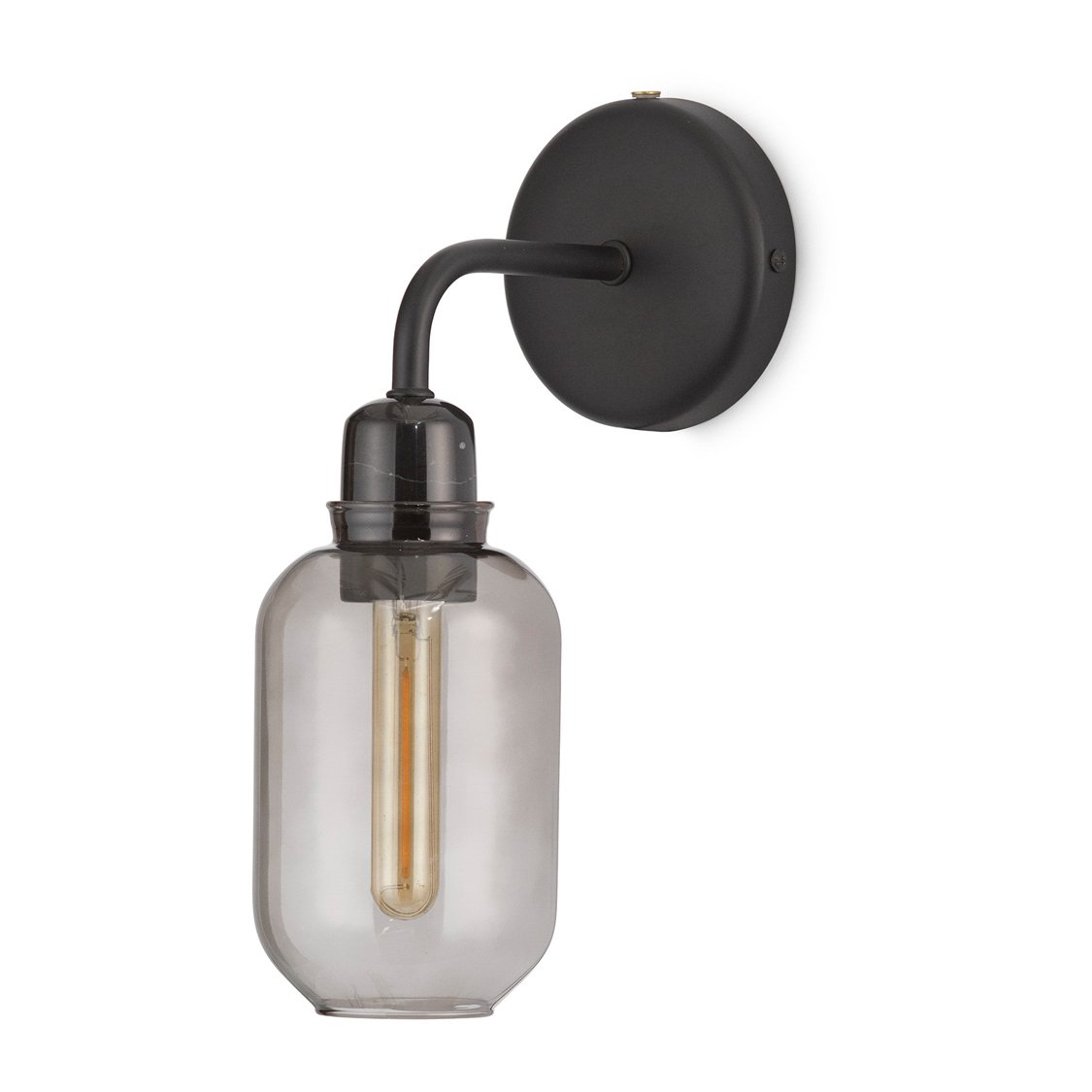 - Amp Vegglampe Smoke/Black