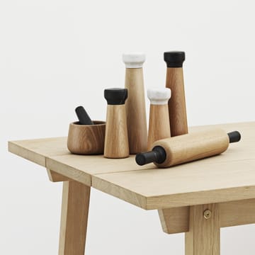 Craft saltkvern eik-hvit marmor - stor - Normann Copenhagen