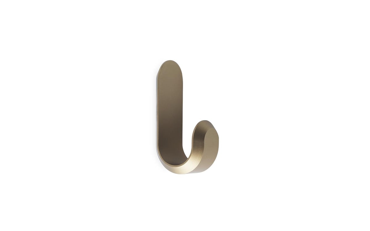 Normann Copenhagen - Curve Knagg 2 pcs. Mini Matt Gold