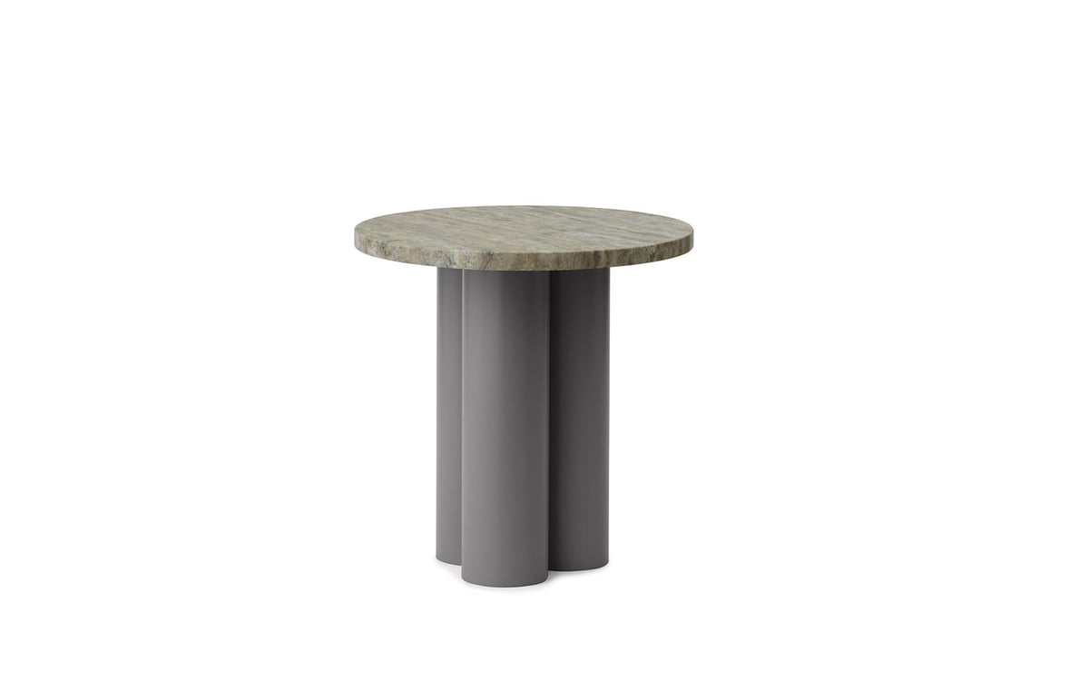 Normann Copenhagen Dit sidebord Ø40 cm Grå-Silver-travertin