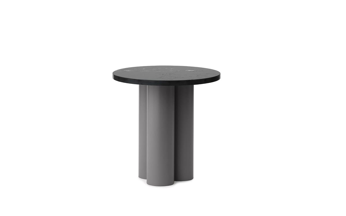 Normann Copenhagen - Dit Table Grey - Nero Marquina - Småbord & sidebord - Mønstret,Grå - Metall/Stein