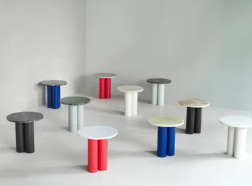 Dit sidebord Ø40 cm - Grå-Svart-marquina - Normann Copenhagen