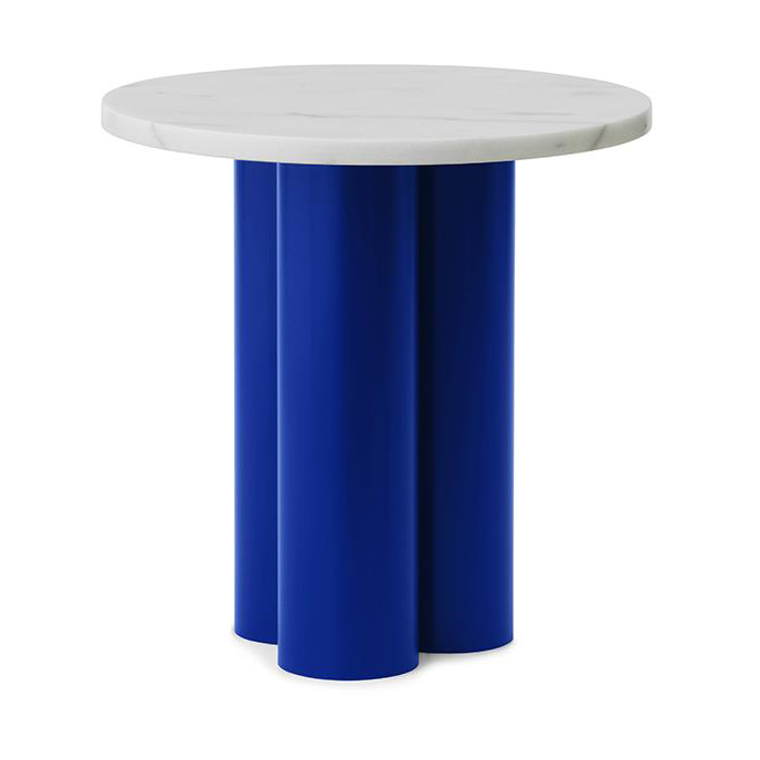 Normann Copenhagen Dit sidebord Ø40 cm White Carrara-bright blue