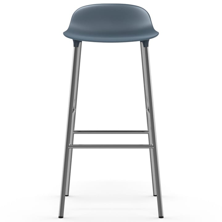 Form barstol forkromede bein 75 cm, Blå Normann Copenhagen