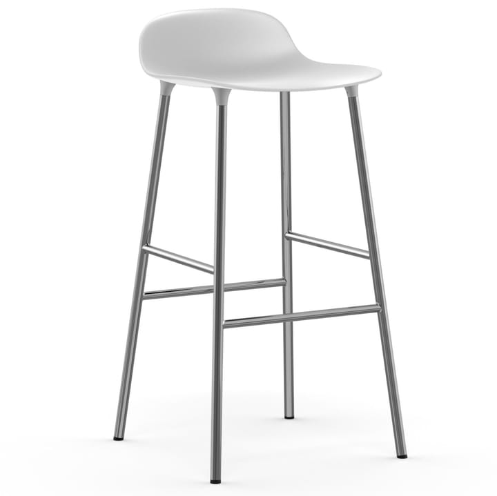 Form barstol forkromede bein 75 cm, Hvit Normann Copenhagen