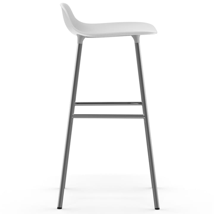 Form barstol forkromede bein 75 cm, Hvit Normann Copenhagen