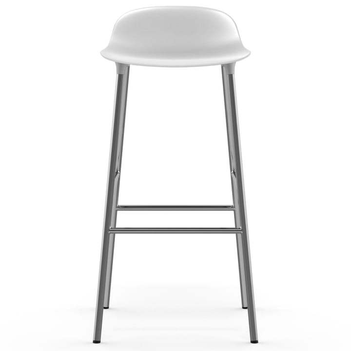 Form barstol forkromede bein 75 cm, Hvit Normann Copenhagen