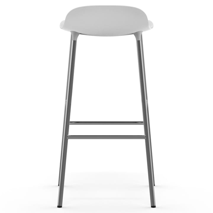 Form barstol forkromede bein 75 cm, Hvit Normann Copenhagen