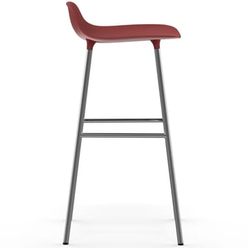 Form barstol forkromede bein 75 cm - Rød - Normann Copenhagen