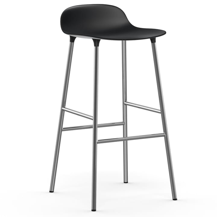 Form barstol forkromede bein 75 cm, Svart Normann Copenhagen