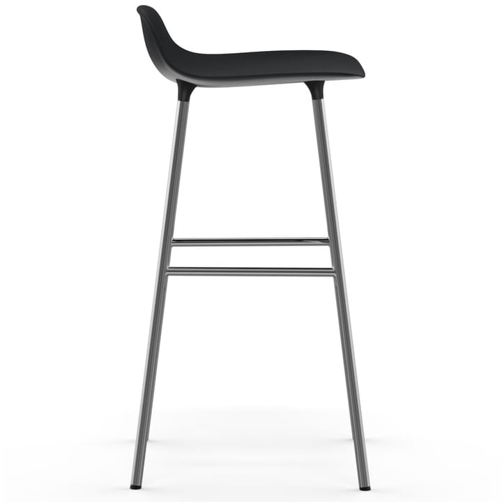 Form barstol forkromede bein 75 cm, Svart Normann Copenhagen