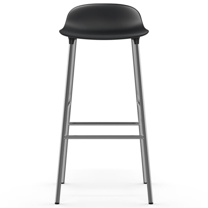 Form barstol forkromede bein 75 cm, Svart Normann Copenhagen