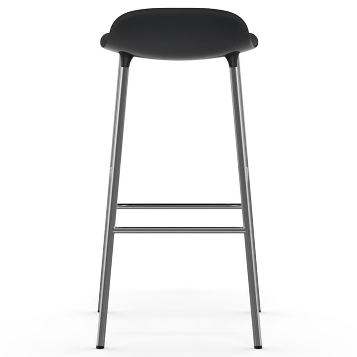 Form barstol forkromede bein 75 cm, Svart Normann Copenhagen