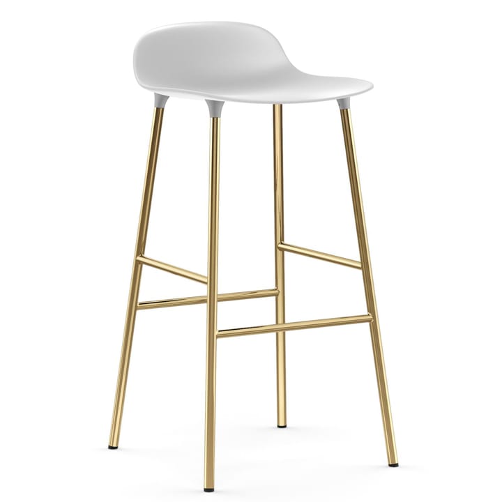 Form barstol messingsbein 75 cm, Hvit Normann Copenhagen