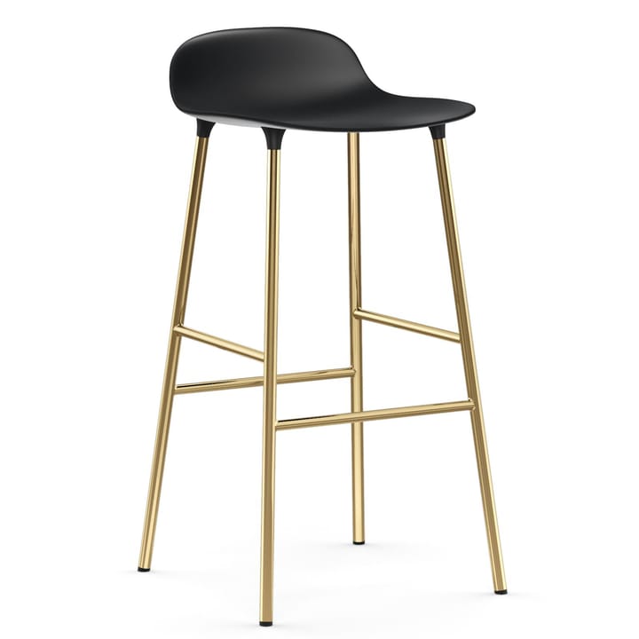 Form barstol messingsbein 75 cm - Svart - Normann Copenhagen