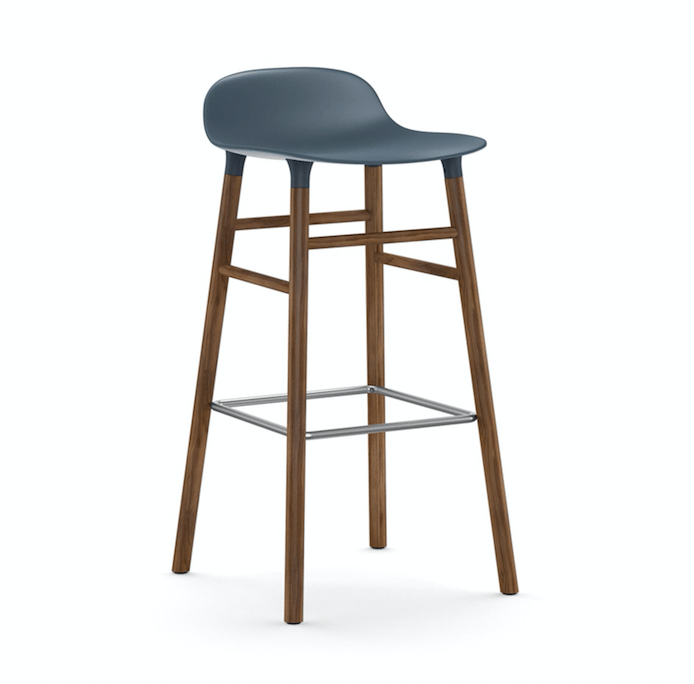 Form barstol valnøttbein 75 cm, Hvit Normann Copenhagen