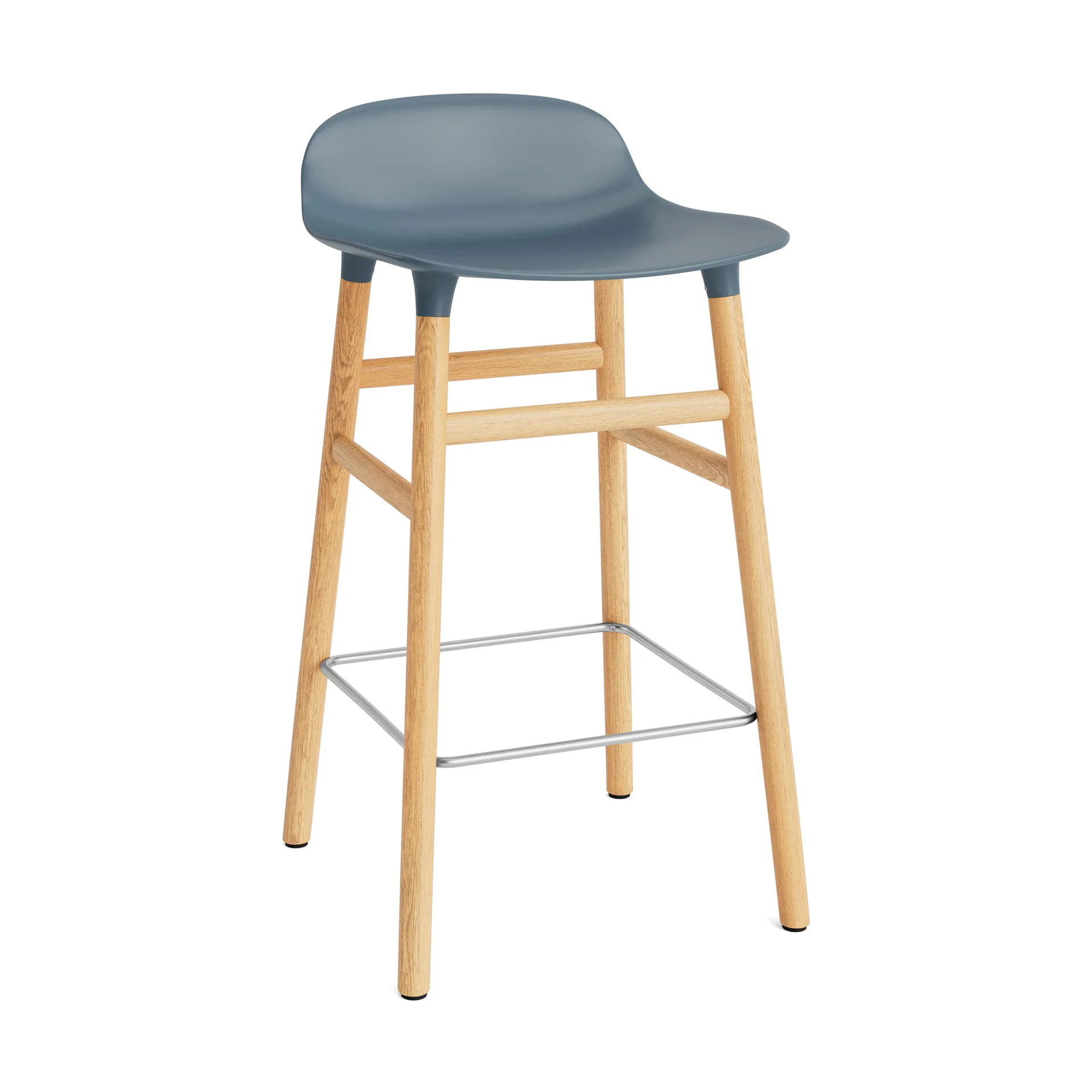 Form Chair barstol eikben, blå Normann Copenhagen