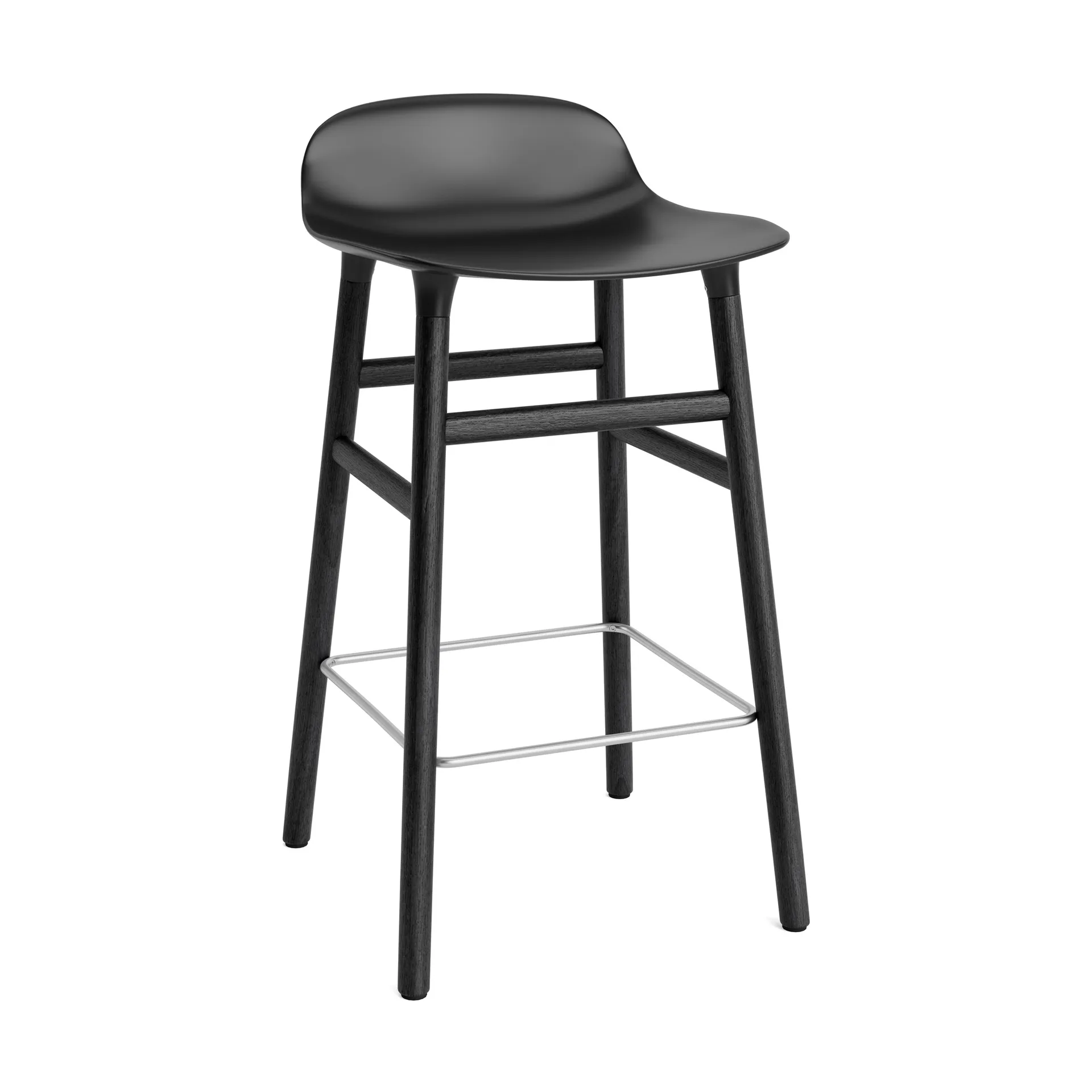 Form Chair barstol lakkerte eikebein 65 cm, svart Normann Copenhagen