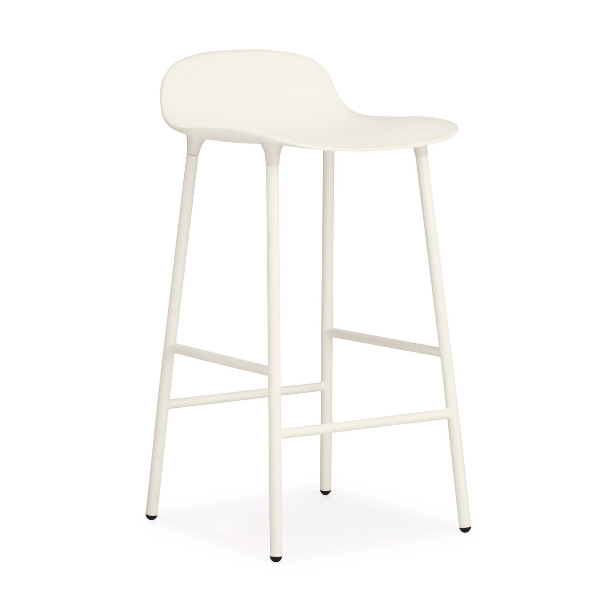 Normann Copenhagen Form Chair barstol metallben hvit