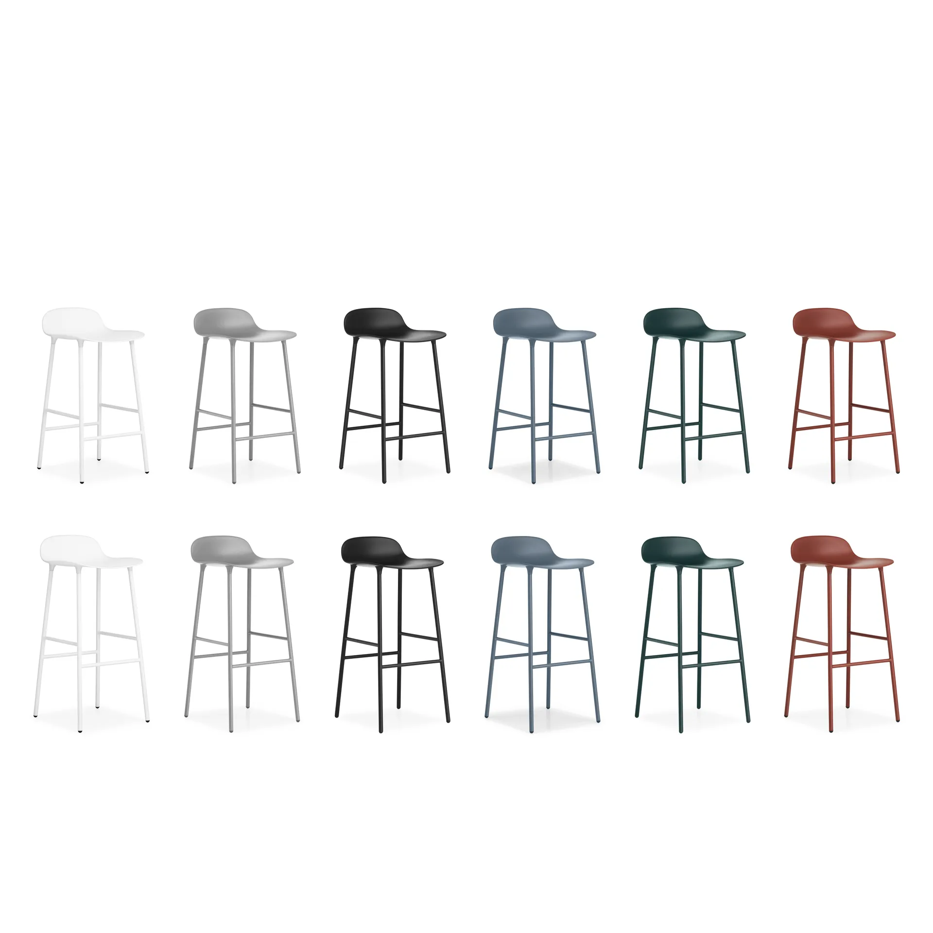 Form Chair barstol metallben, hvit Normann Copenhagen