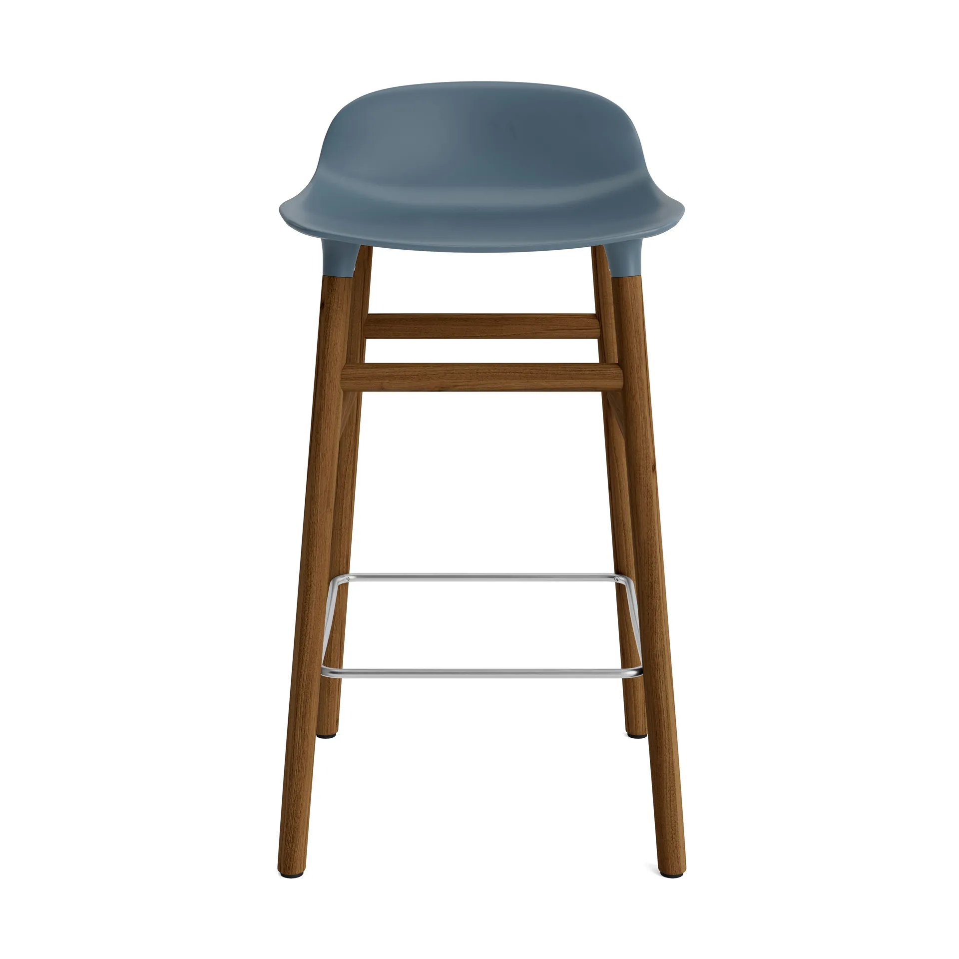 Form Chair barstol valnøttben, blå Normann Copenhagen