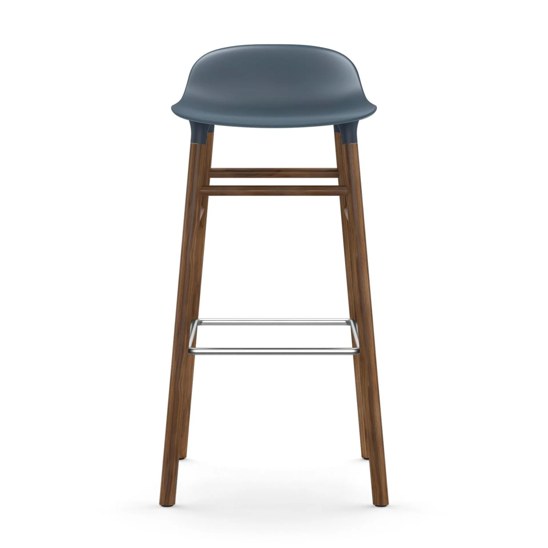 Form Chair barstol valnøttben, blå Normann Copenhagen