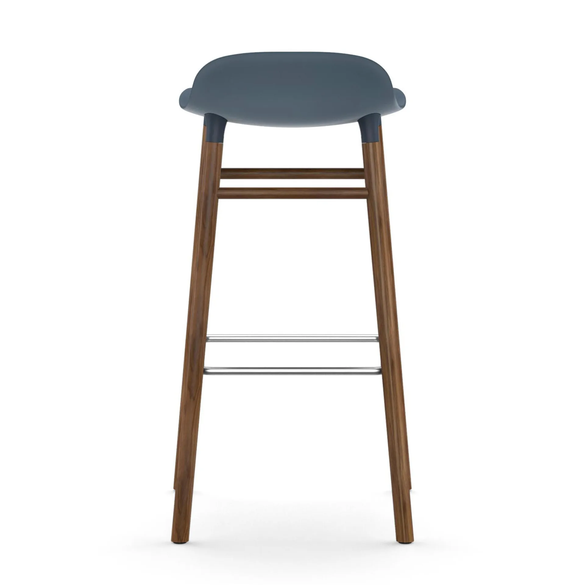 Form Chair barstol valnøttben, blå Normann Copenhagen