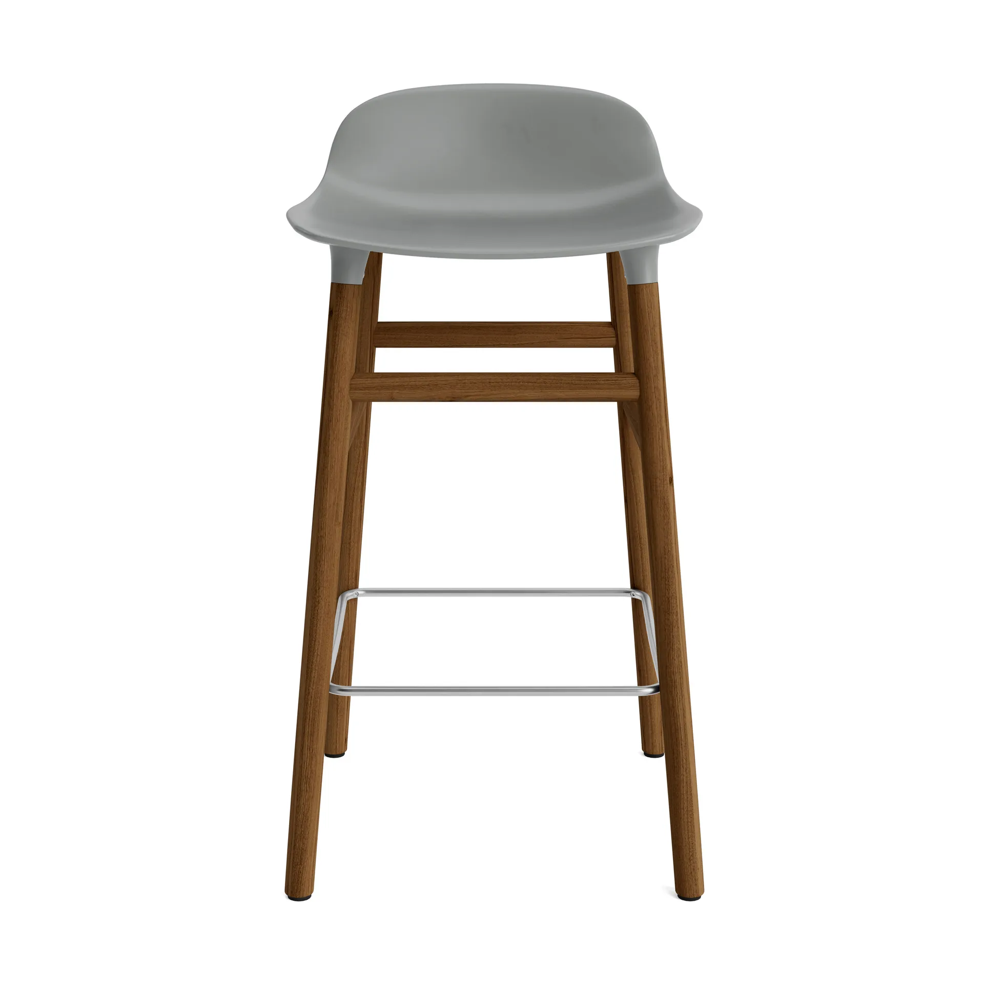Form Chair barstol valnøttben, grå Normann Copenhagen