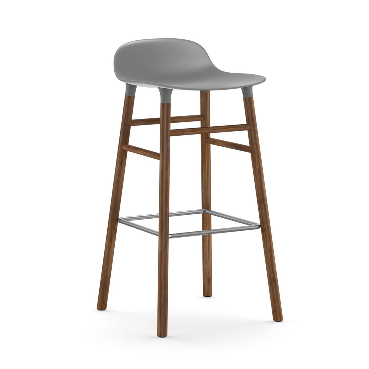 Normann Copenhagen Form Chair barstol valnøttben grå