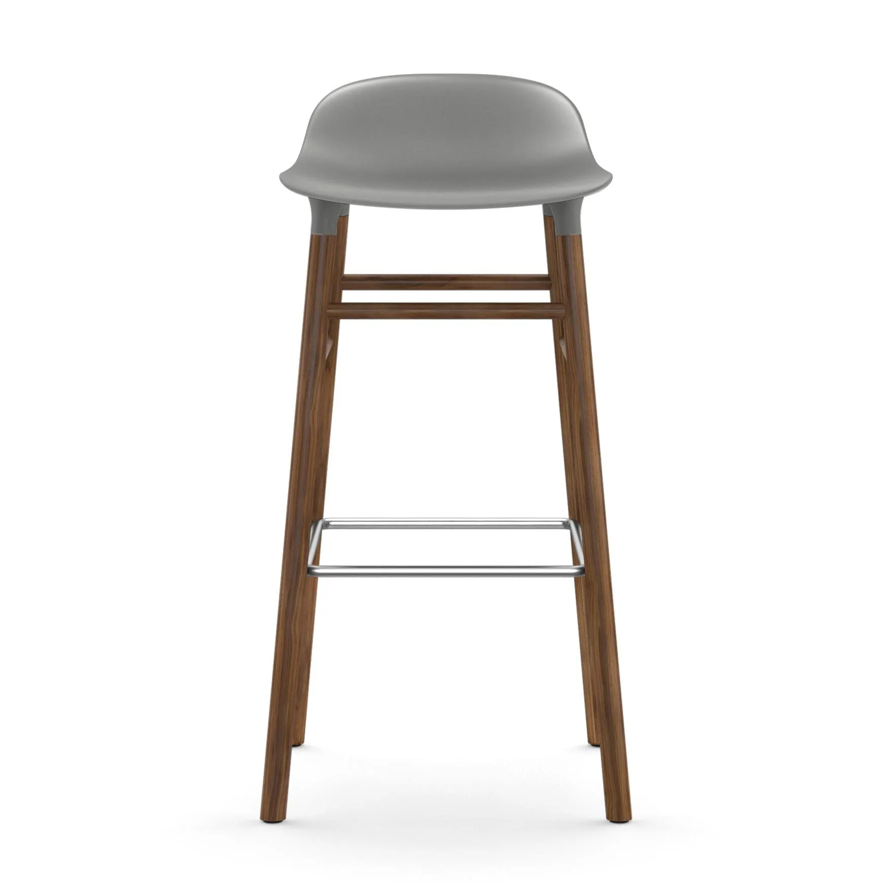 Form Chair barstol valnøttben, grå Normann Copenhagen