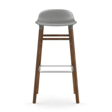 Form Chair barstol valnøttben - grå - Normann Copenhagen