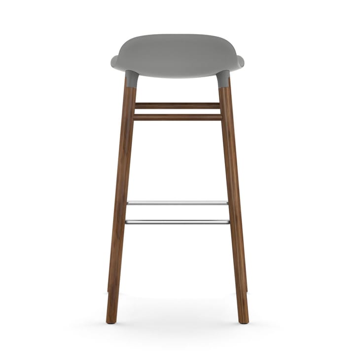 Form Chair barstol valnøttben, grå Normann Copenhagen
