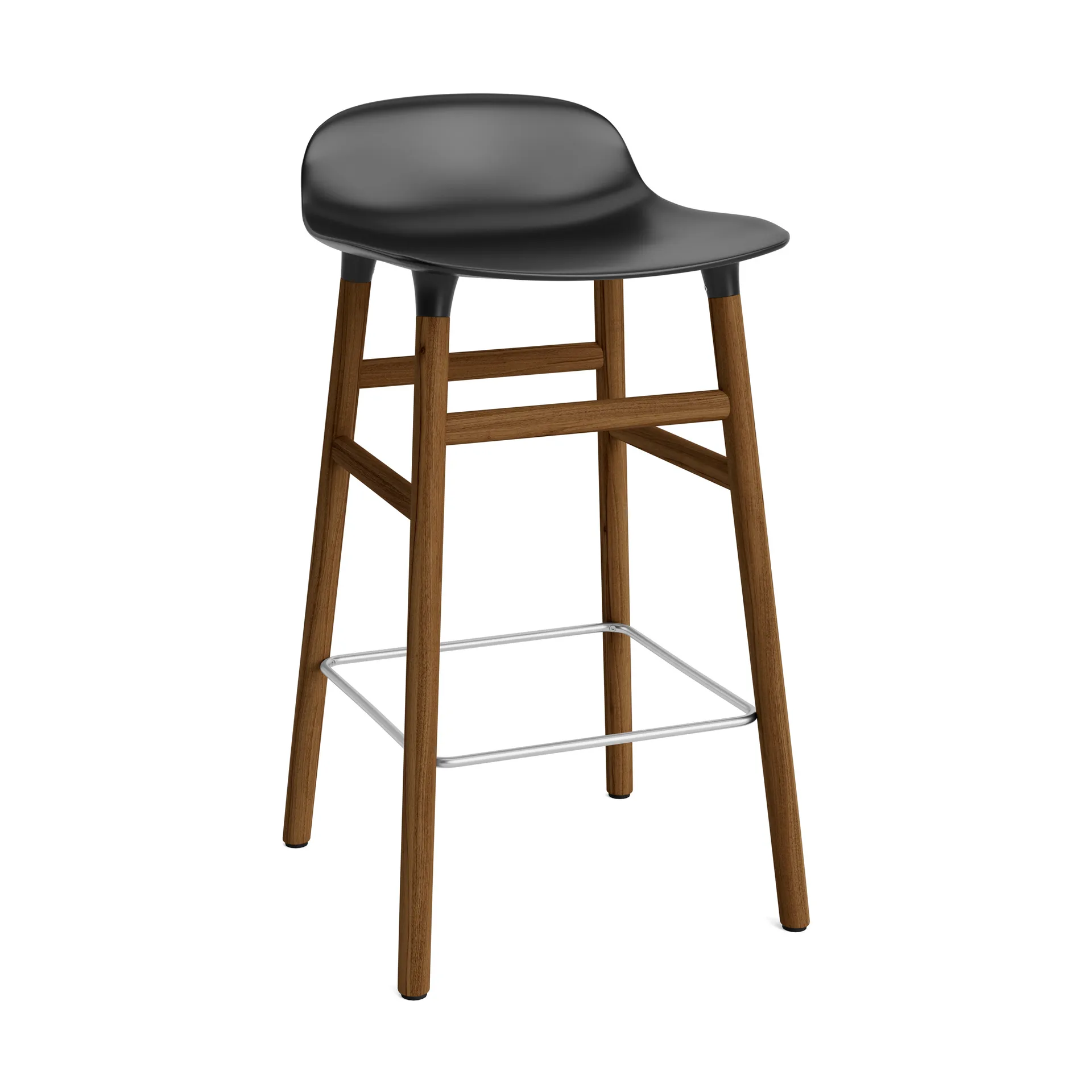 Form Chair barstol valnøttben, svart Normann Copenhagen