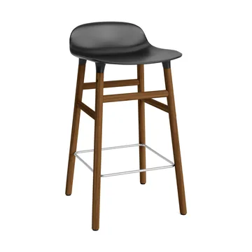 Form Chair barstol valnøttben - svart - Normann Copenhagen