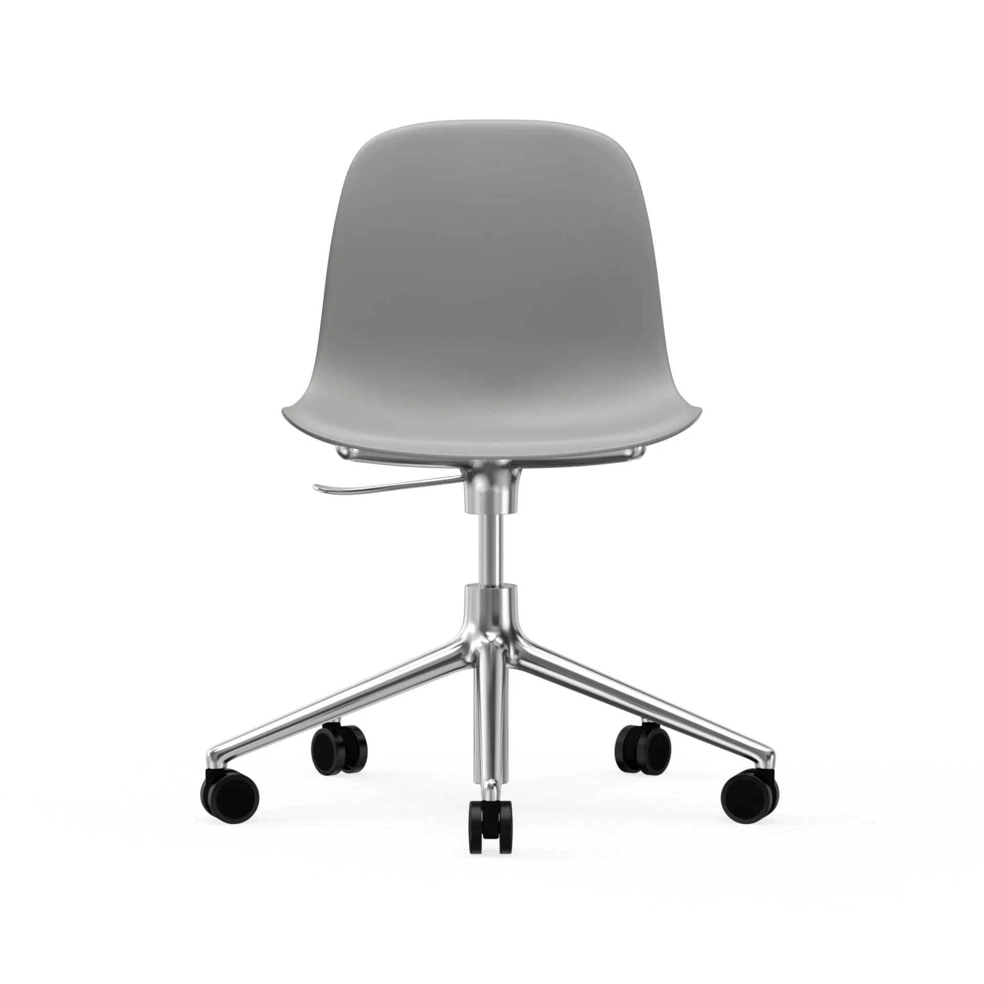 Form chair, dreibar stol, 5W kontorstol, grå, aluminium, hjul Normann Copenhagen