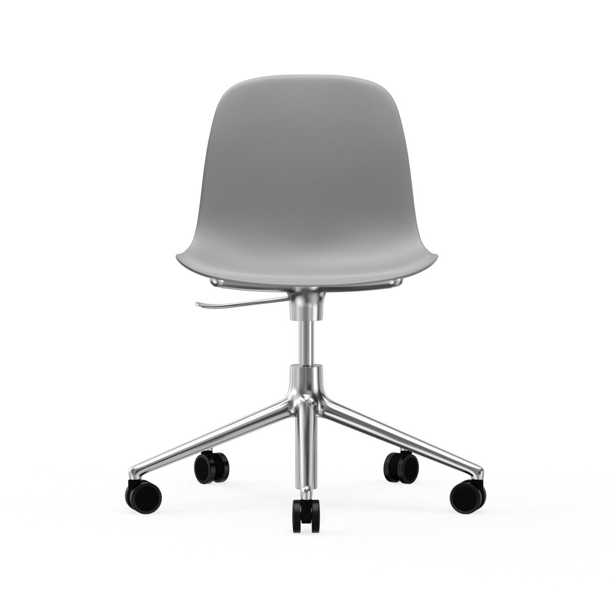 Normann Copenhagen Form chair dreibar stol 5W kontorstol grå aluminium hjul