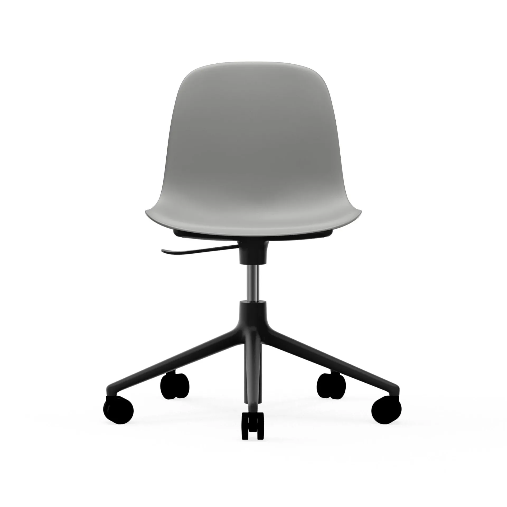 Form chair, dreibar stol, 5W kontorstol, Grå, sort aluminium, hjul Normann Copenhagen
