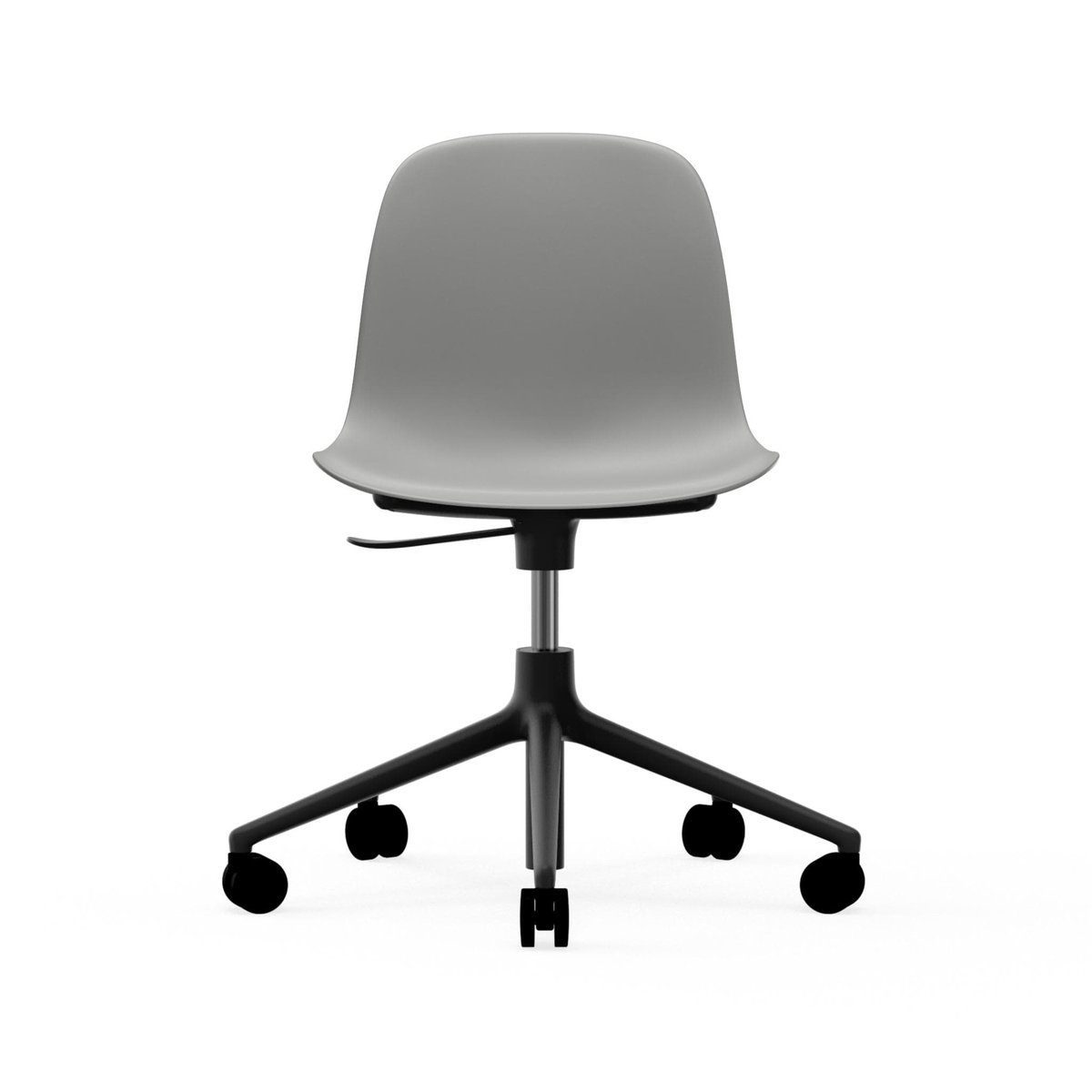 Normann Copenhagen Form chair dreibar stol 5W kontorstol grå sort aluminium hjul