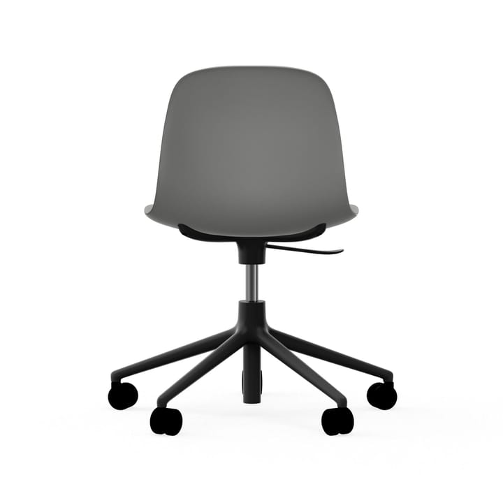 Form chair, dreibar stol, 5W kontorstol, Grå, sort aluminium, hjul Normann Copenhagen