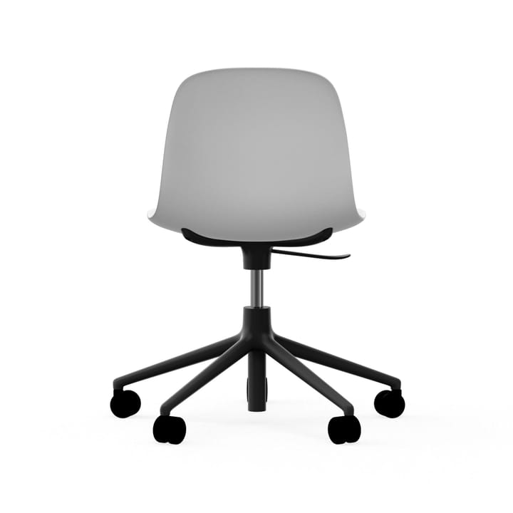 Form chair, dreibar stol, 5W kontorstol, hvit, sort aluminium, hjul Normann Copenhagen
