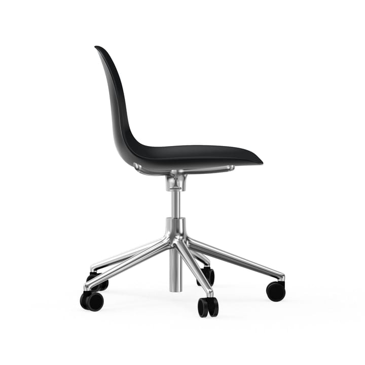 Form chair, dreibar stol, 5W kontorstol, sort, aluminium, hjul Normann Copenhagen