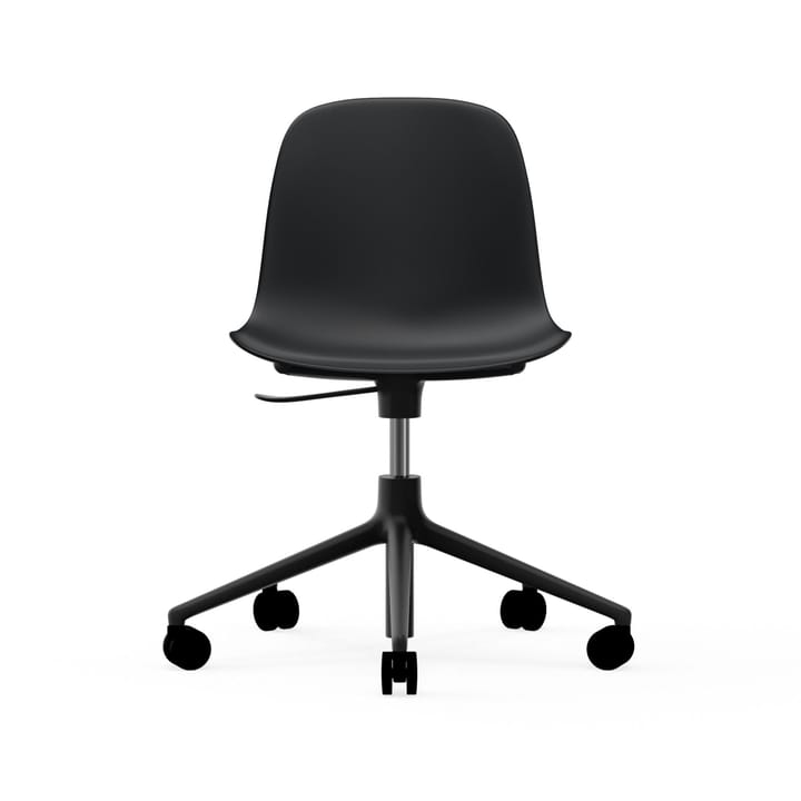 Form chair, dreibar stol, 5W kontorstol - sort, sort aluminium, hjul - Normann Copenhagen