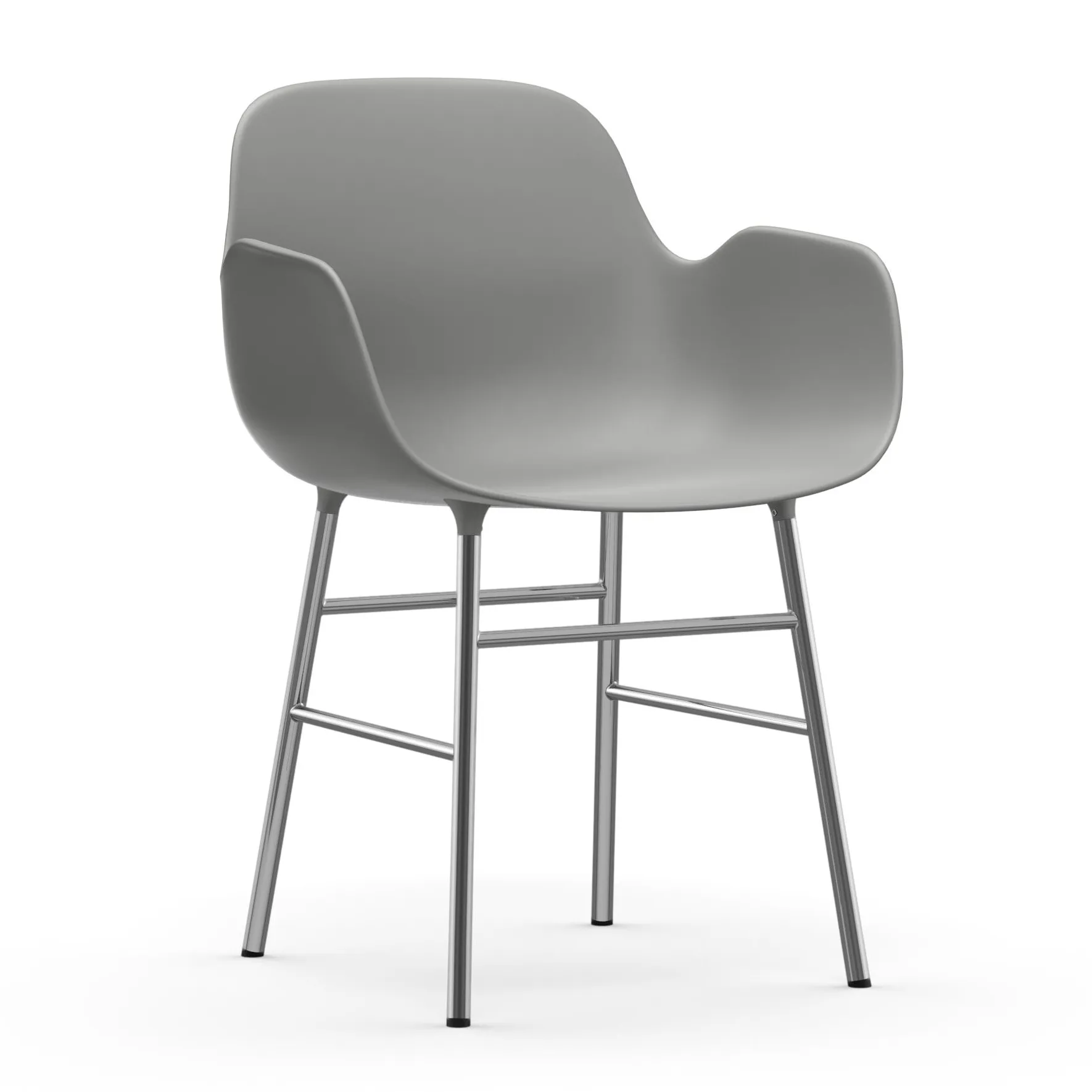 Form karmstol kromede bein, Grå Normann Copenhagen