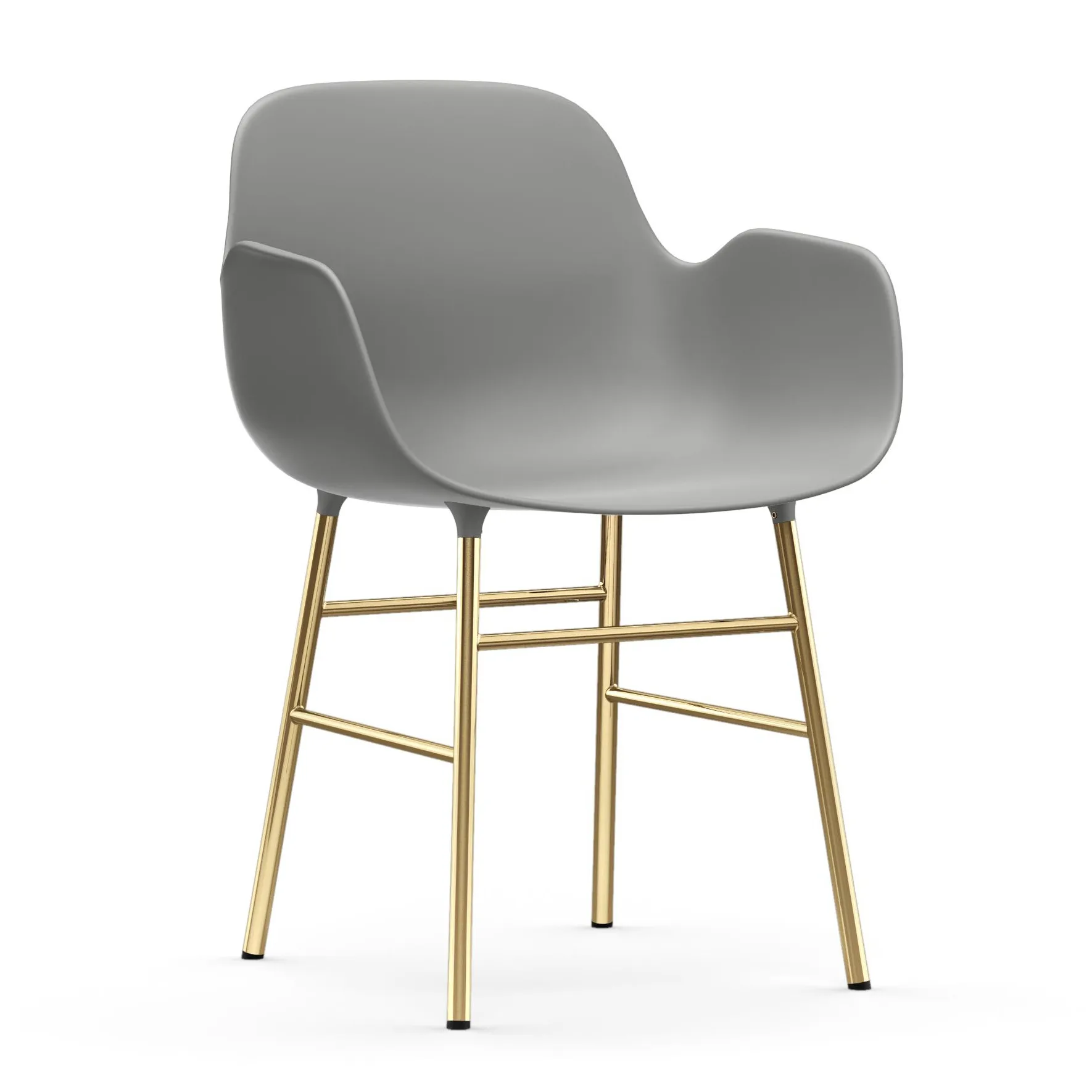 Form karmstol messingsbein, Grå Normann Copenhagen