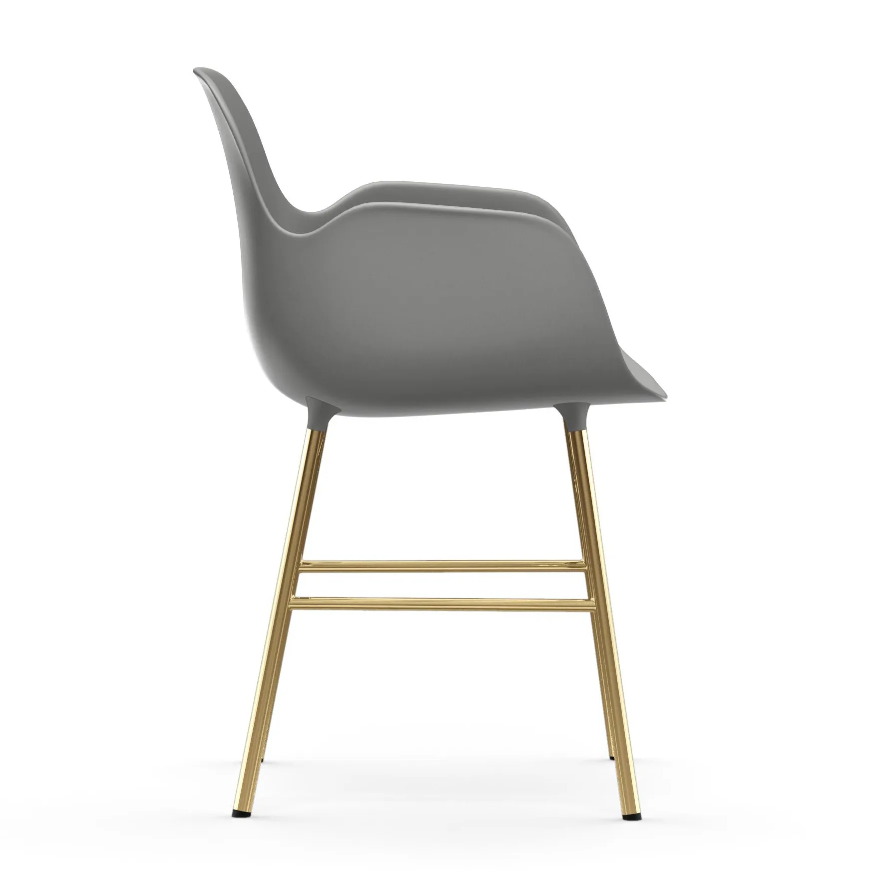 Form karmstol messingsbein, Grå Normann Copenhagen