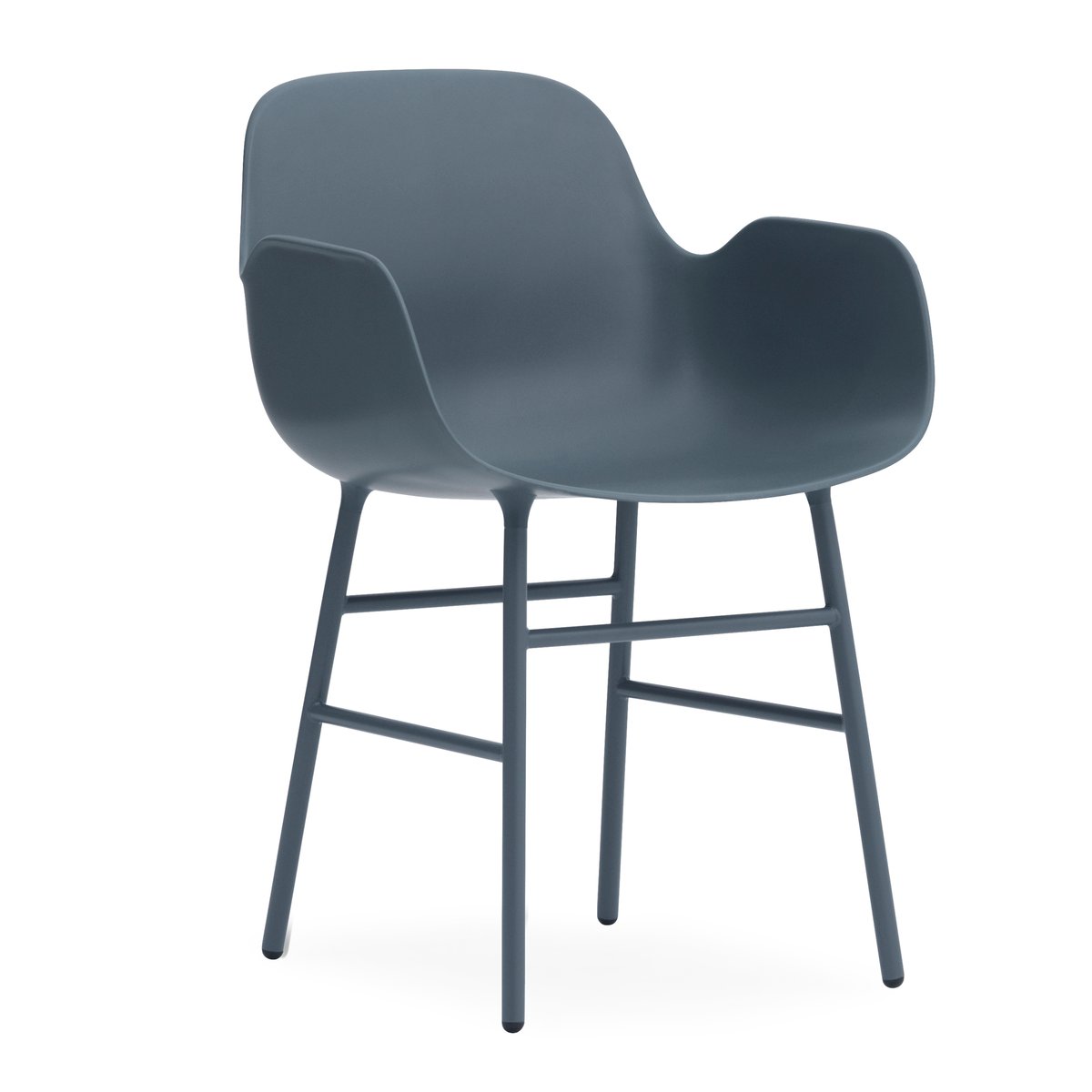 Normann Copenhagen Form karmstol metallbein Blå